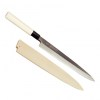 Нож кухонный "Янагиба" для суши сасими 24 см с деревянным чехлом