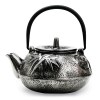 Чугунный чайник серебряный